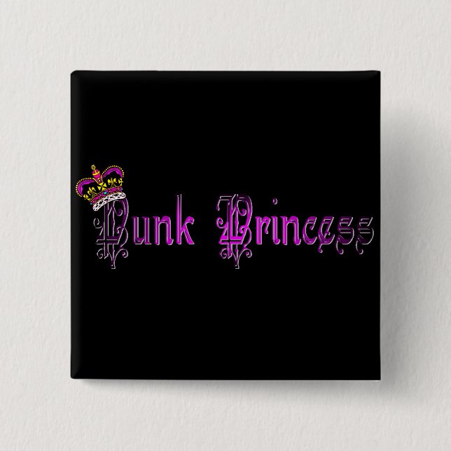 Chapa Cuadrada Princesa punky Square Button (Anverso)
