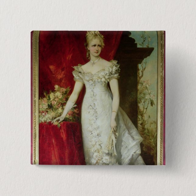 Chapa Cuadrada Princesa Real Stephanie de Bélgica (Anverso)