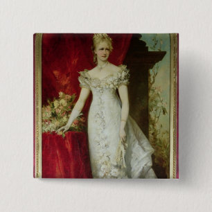 Chapa Cuadrada Princesa Real Stephanie de Bélgica