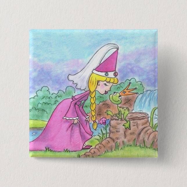 Chapa Cuadrada Princesa y la toad (Anverso)