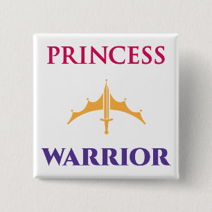 Chapa Cuadrada Princess Warrior Pin