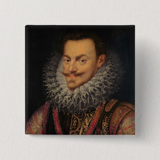 Chapa Cuadrada Príncipe de Philip Guillermo del naranja (Anverso)