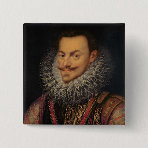 Chapa Cuadrada Príncipe de Philip Guillermo del naranja