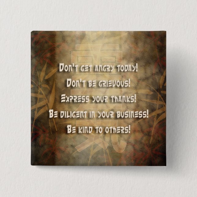 Chapa Cuadrada Principios de REIKI Usui (Anverso)