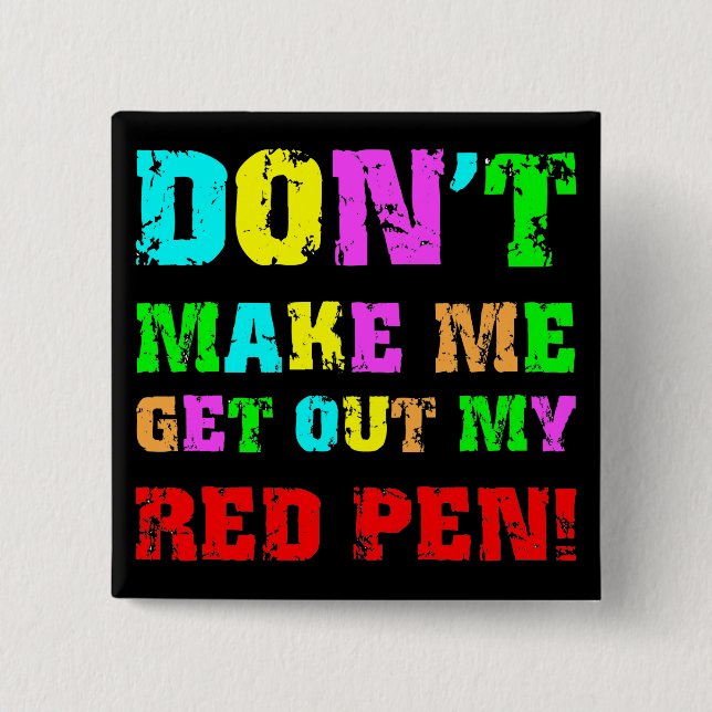 Chapa Cuadrada Profesor divertido (Anverso)