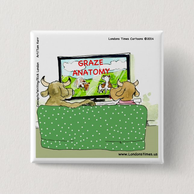 Chapa Cuadrada Programas de televisión divertidos de dibujos anim (Anverso)