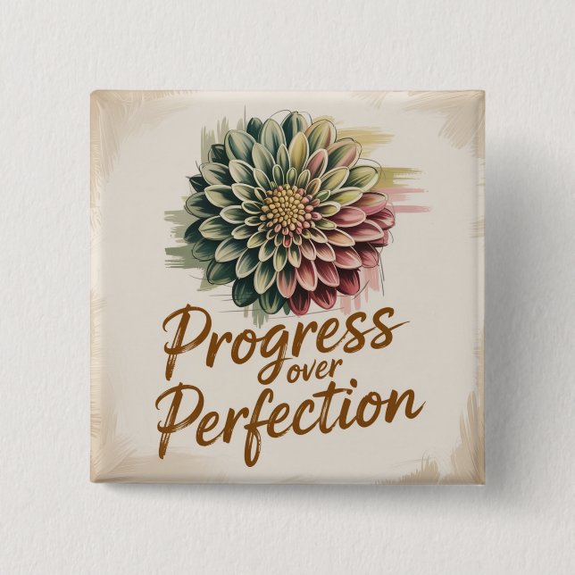 Chapa Cuadrada Progreso Sobre Perfección (Anverso)