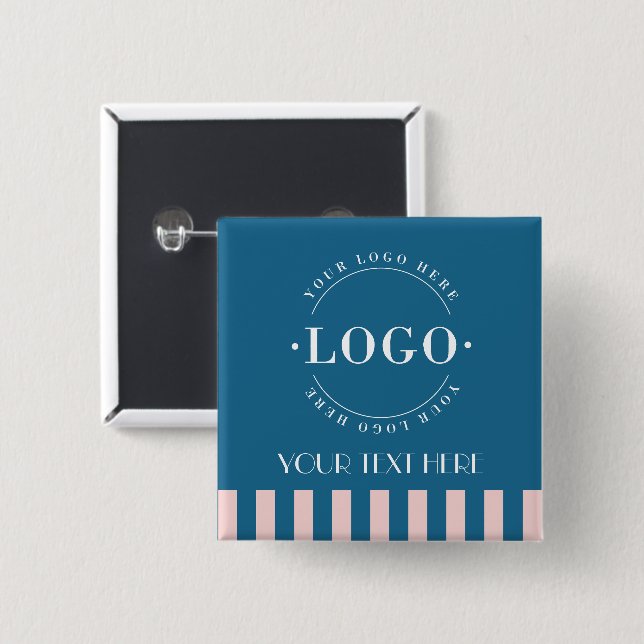 Chapa Cuadrada Promoción comercial del logotipo de la empresa de  (Anverso y reverso)