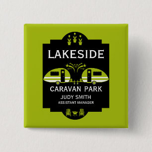 Chapa Cuadrada Promoción del camping de caravanas