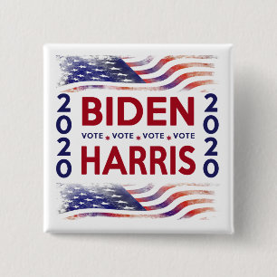 Chapa Cuadrada Promover el voto Biden Harris 2020
