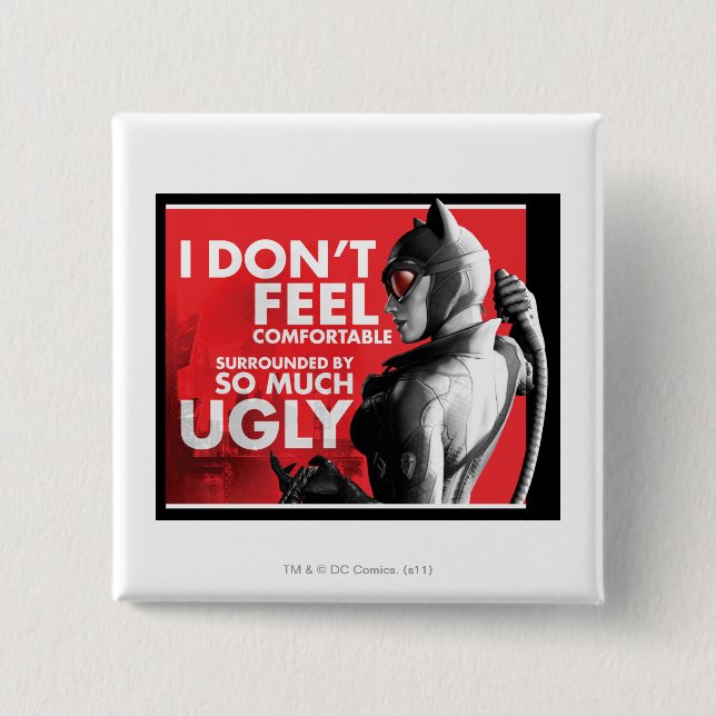 Chapa Cuadrada Propaganda de CA - Catwoman incómoda (Anverso)