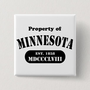 Chapa Cuadrada Propiedad de Minnesota -texto negro