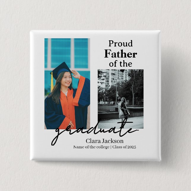 Chapa Cuadrada Proud father of a graduate (Anverso)