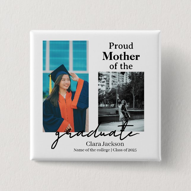 Chapa Cuadrada Proud mom of a graduate (Anverso)