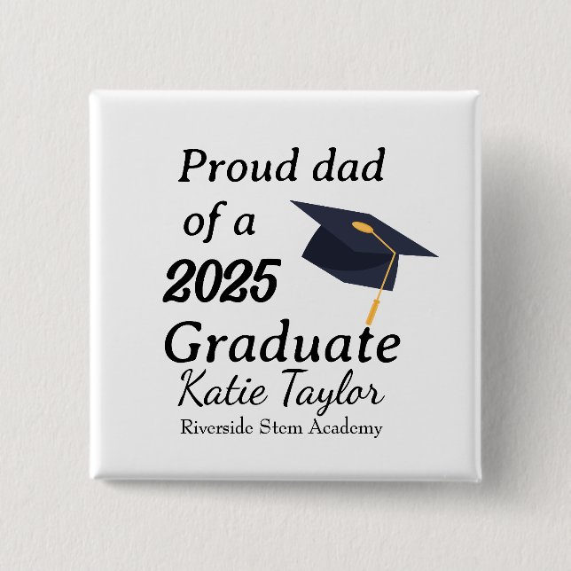 Chapa Cuadrada Proud mom of graduate  (Anverso)