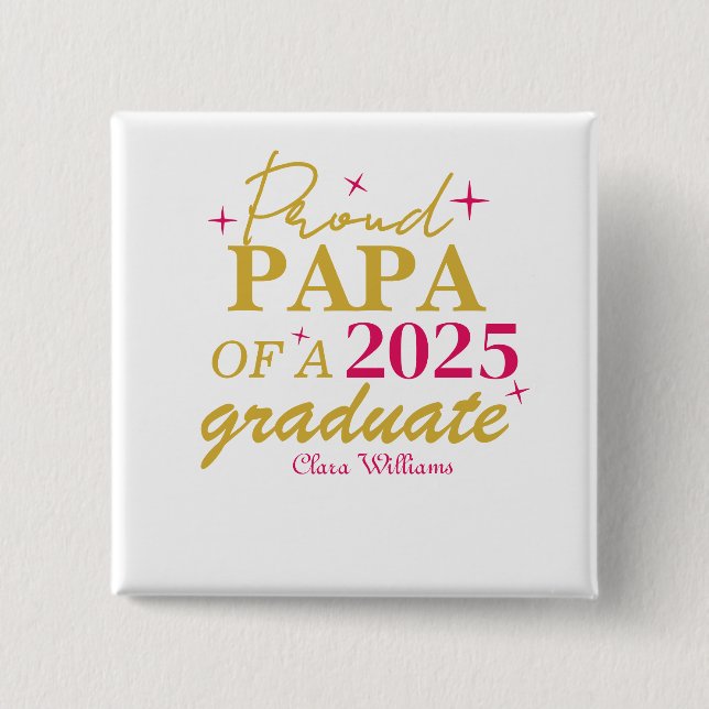 Chapa Cuadrada Proud papa of a graduate (Anverso)