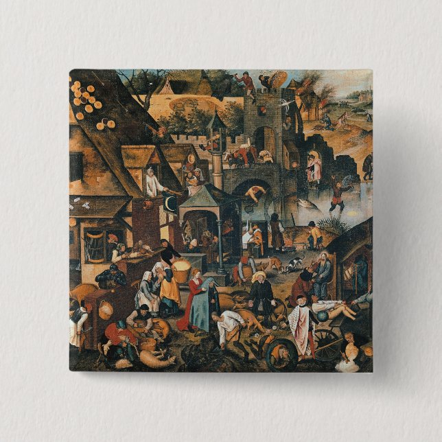 Chapa Cuadrada Proverbios flamencos (Anverso)