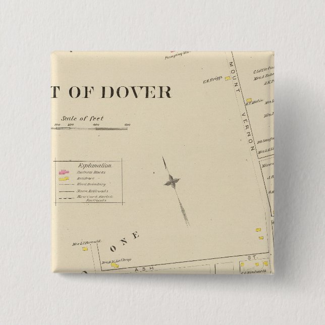 Chapa Cuadrada Pt. de Dover Ward 1 (Anverso)