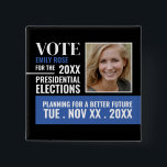 Chapa Cuadrada Publicidad de campaña política elegante<br><div class="desc">Elegante placa publicitaria de campaña política de The Business Card Store.</div>