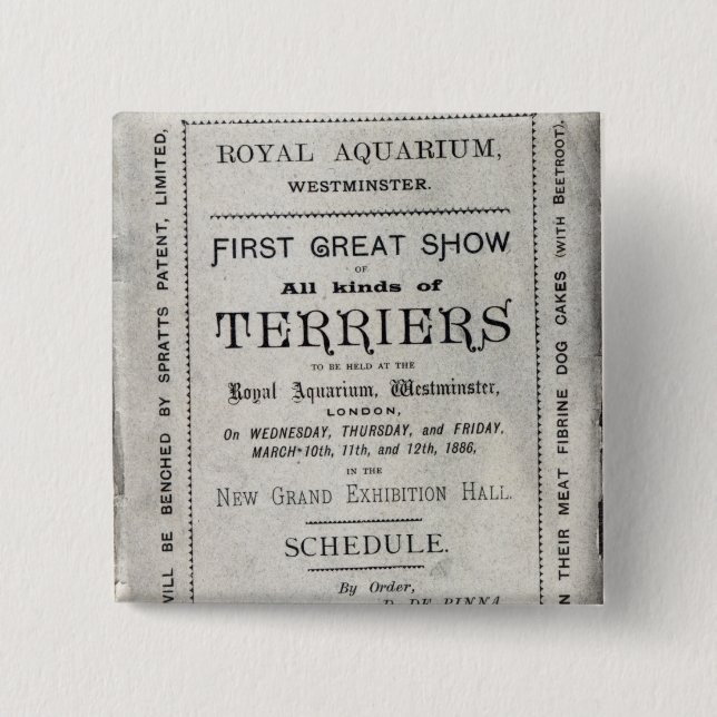 Chapa Cuadrada Publicidad de poster el club aliado de Terrier (Anverso)