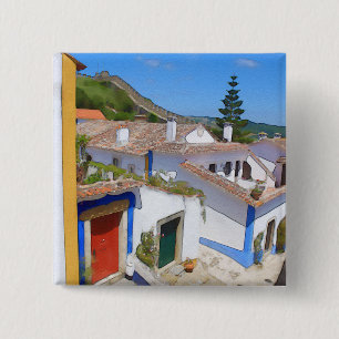 Chapa Cuadrada Pueblo acuarela