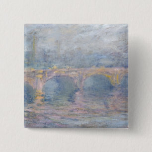 Chapa Cuadrada Puente de Claude Monet el Waterloo, Londres, en