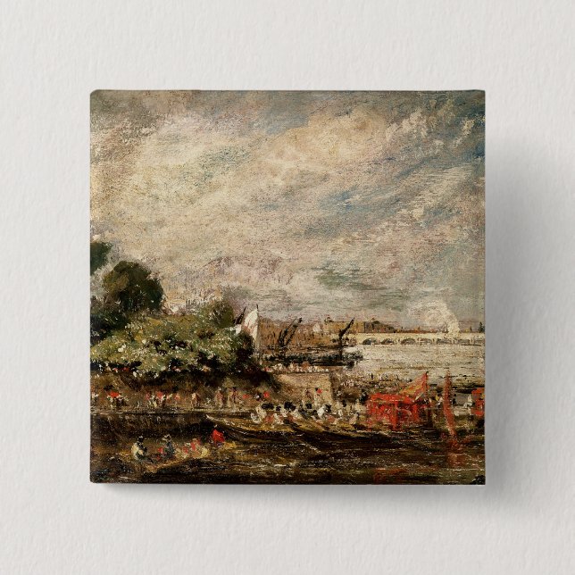 Chapa Cuadrada Puente de John Constable el | Waterloo desde (Anverso)