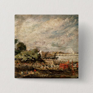 Chapa Cuadrada Puente de John Constable el   Waterloo desde