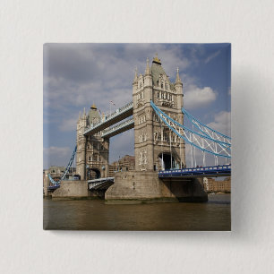 Chapa Cuadrada Puente de la Torre y río Támesis, Londres,