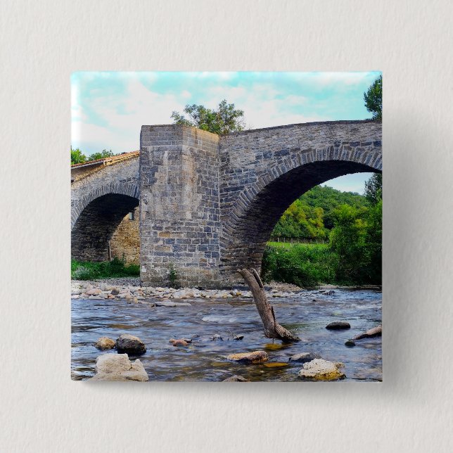 Chapa Cuadrada Puente medieval de Zubiri (Anverso)