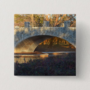 Chapa Cuadrada Puente pintado al atardecer por Shirley Taylor