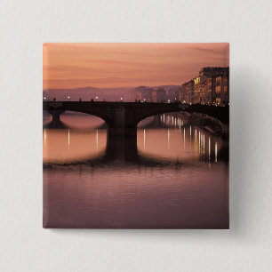 Chapa Cuadrada Puentes sobre el río Arno al atardecer, 2