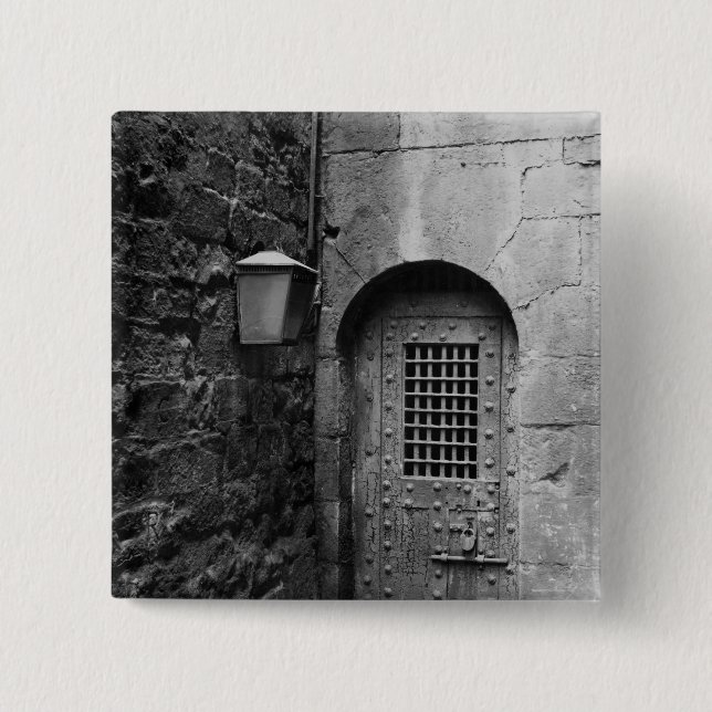 Chapa Cuadrada Puerta a la prisión de Newgate (Anverso)