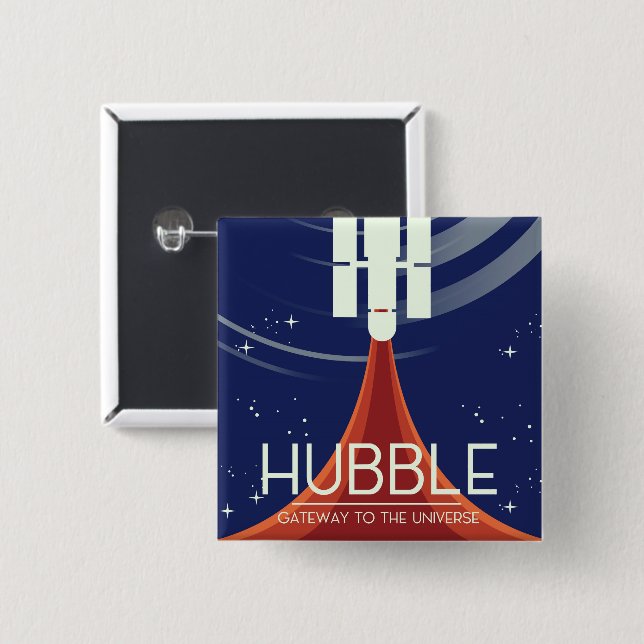 Chapa Cuadrada Puerta de Hubble al Universo (Anverso y reverso)
