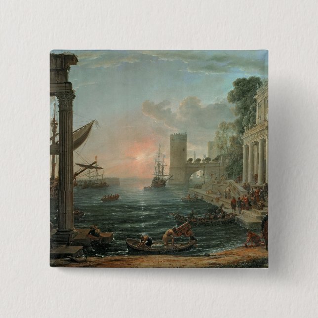 Chapa Cuadrada Puerto con el embarque (Anverso)