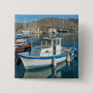 Chapa Cuadrada Puerto de Bozburun cerca de Marmaris, Turquía
