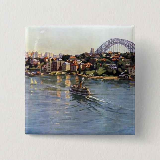 Chapa Cuadrada Puerto de Sydney, Australia (Anverso)