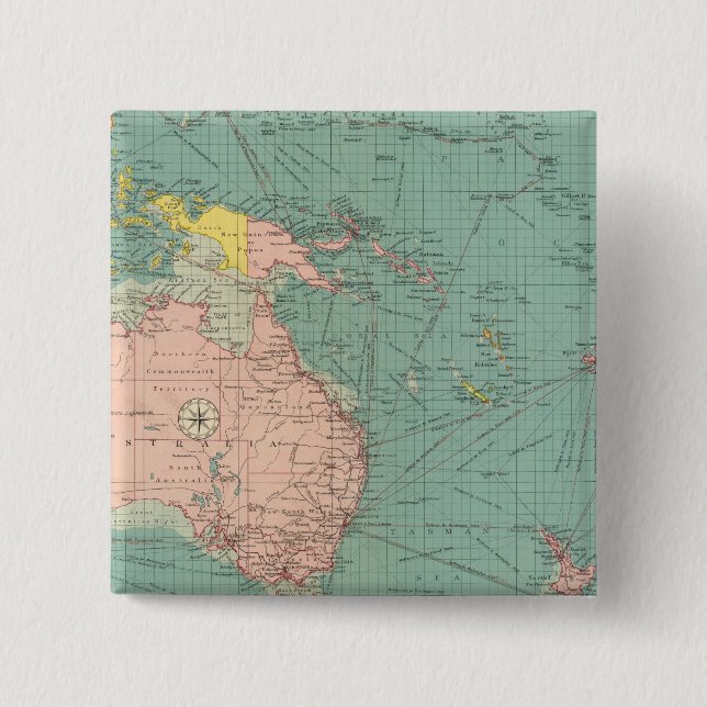 Chapa Cuadrada Puertos australianos y polinesios (Anverso)