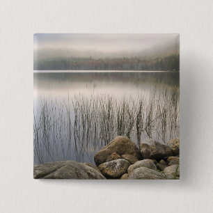 Chapa Cuadrada Puesta de sol a través de la niebla sobre el esta