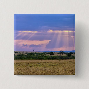 Chapa Cuadrada Puesta de sol en el Masai Mara.