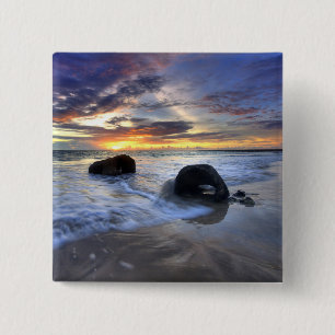 Chapa Cuadrada Puesta del sol en la playa de Kedonganan