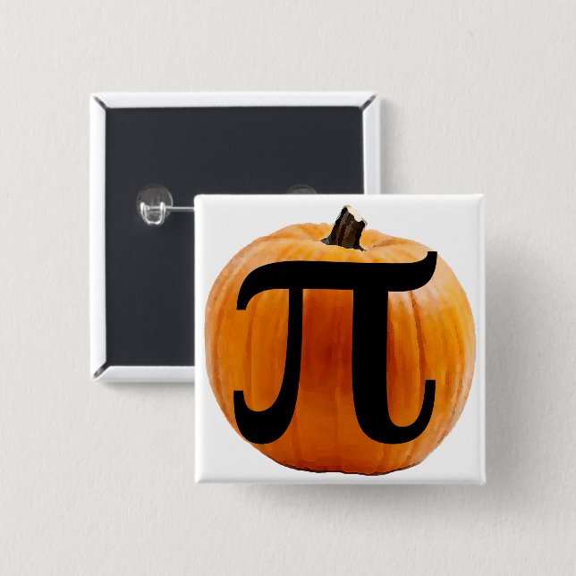 Chapa Cuadrada Pumpkin Button (Anverso y reverso)