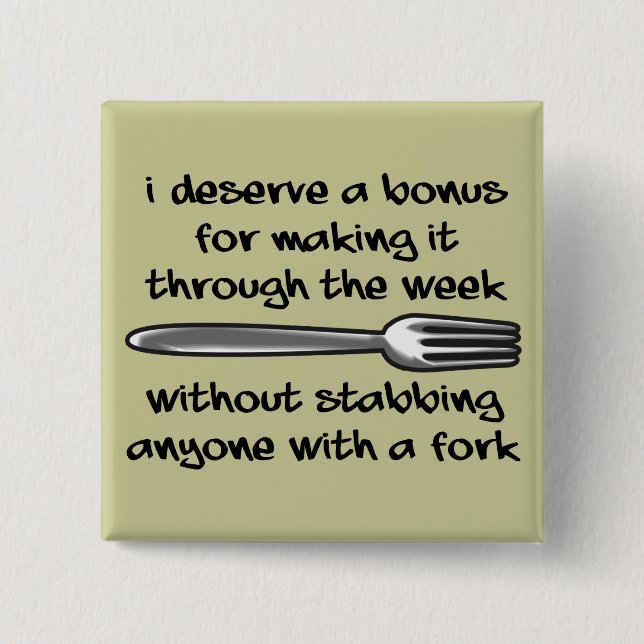 Chapa Cuadrada Pun@alada de cualquier persona con una insignia (Anverso)