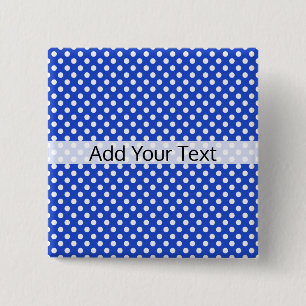 Chapa Cuadrada Puntos de Polka Royal Blue Combination de STaylor