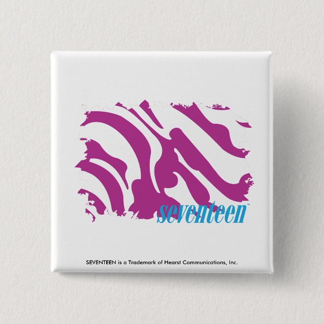 Chapa Cuadrada Púrpura 3 de la cebra (Anverso)