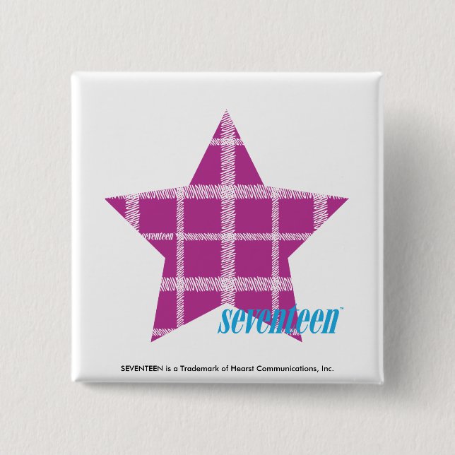 Chapa Cuadrada Púrpura 3 de la tela escocesa (Anverso)