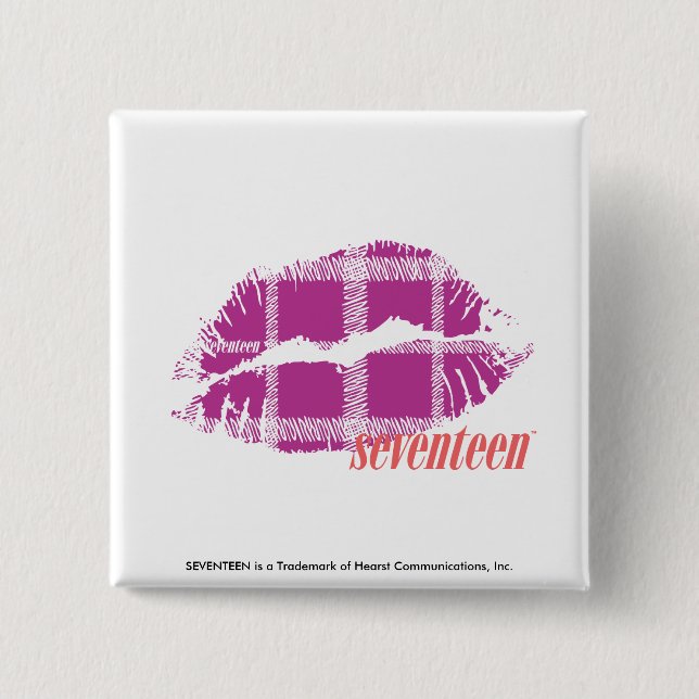 Chapa Cuadrada Púrpura de la tela escocesa (Anverso)