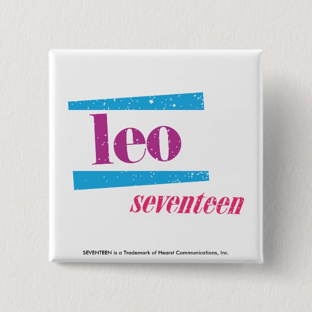 Chapa Cuadrada Púrpura de Leo (Anverso)