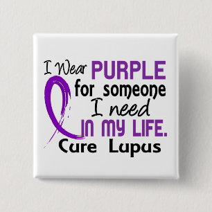 Chapa Cuadrada Púrpura para alguien necesito lupus