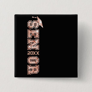 Chapa Cuadrada Purpurina de grado superior secuestra año